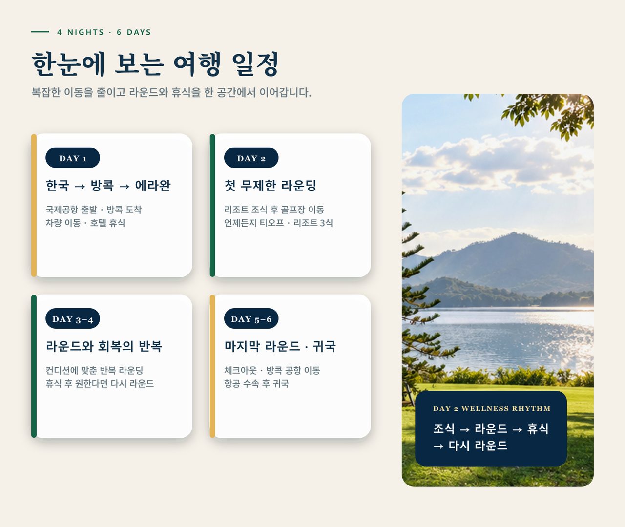 칸차나부리 에라완 컨트리 무제한 힐링 골프 4박6일 상품 안내 5